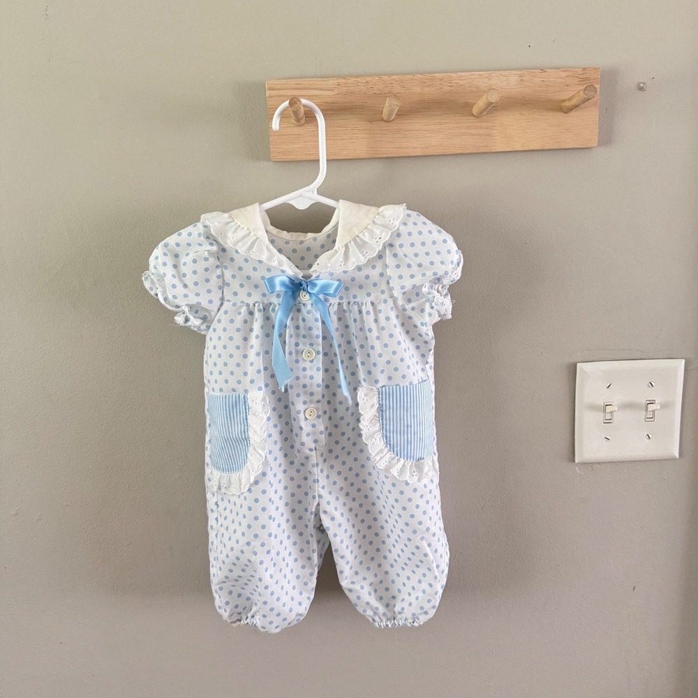 0/6m vintage bubble romper